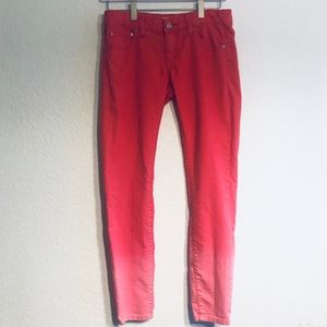 Free People Coral ombré skinny jeans